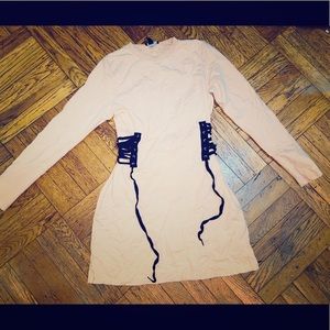 Pink Short Dress with Laces